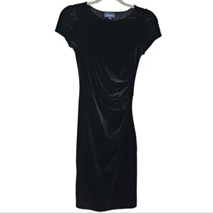 Modcloth Black Velvet Mini Dress XS